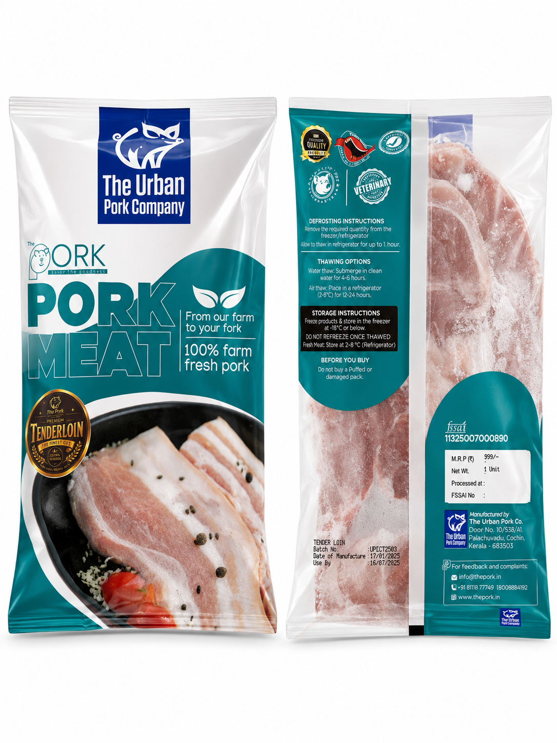 TENDERLOINS(PORK) FROZEN 0.50KG